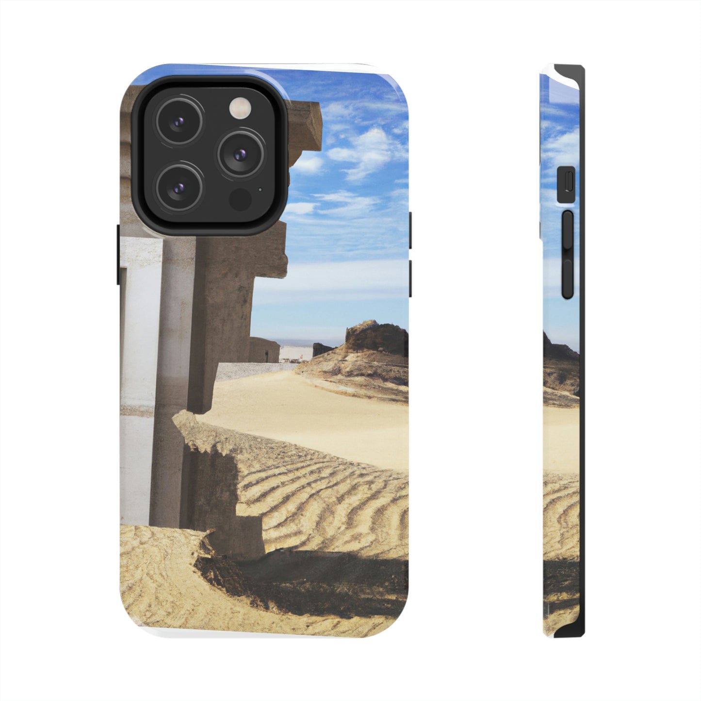 "Lost in the Sands: Discovering the Ancient Temple" - The Alien Tough Phone Cases