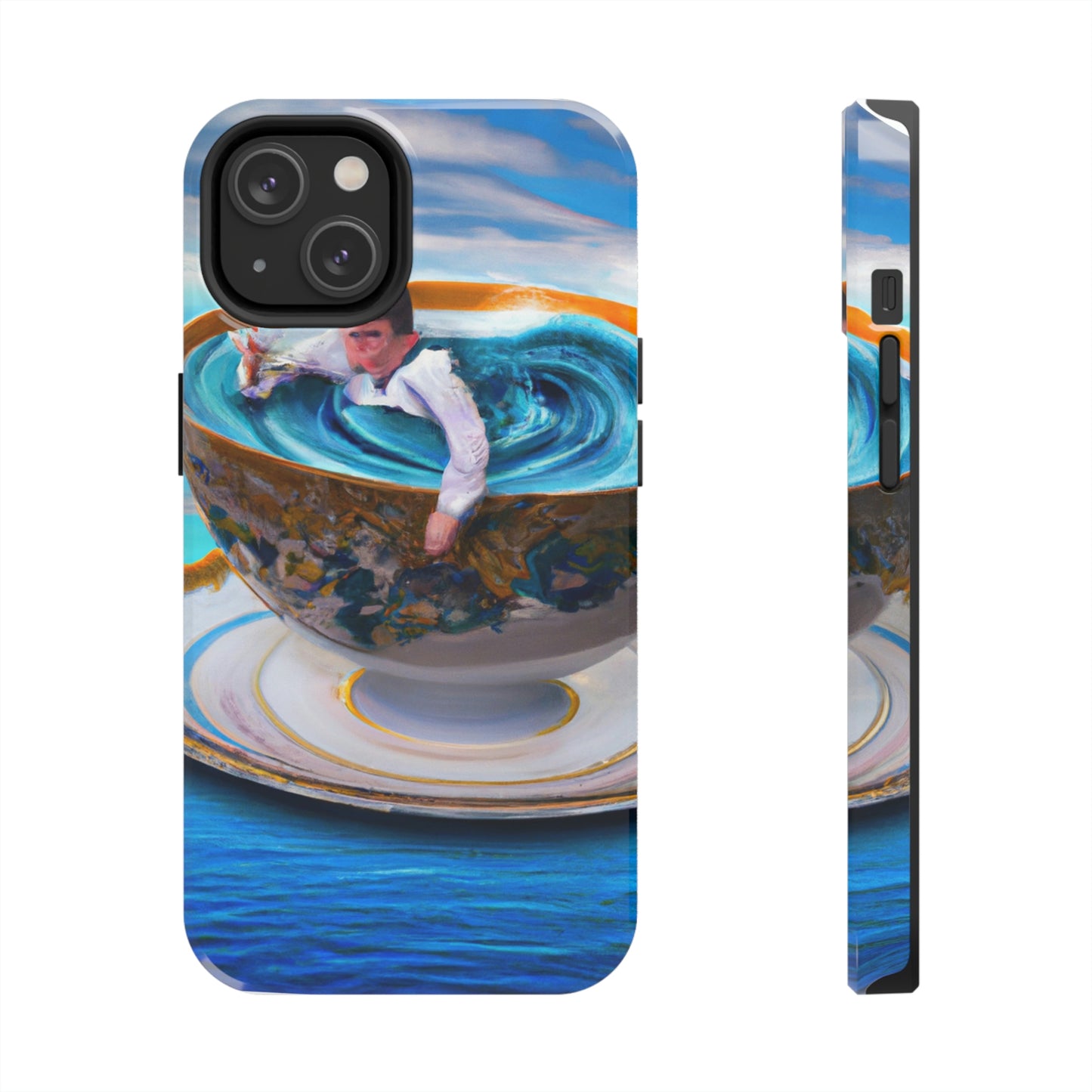 "Adrift in a China Cup: The Story of a Lost Child's Oceanic Adventure" - The Alien Tough Phone Cases