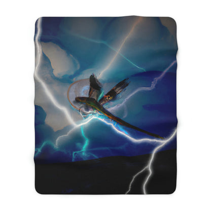 "Draco in the Tempest" - The Alien Sherpa Fleece Blanket