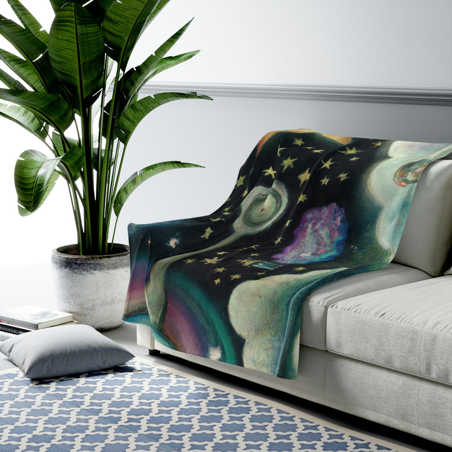 "A Sea of Diamonds in the Night" - The Alien Velveteen Plush Blanket