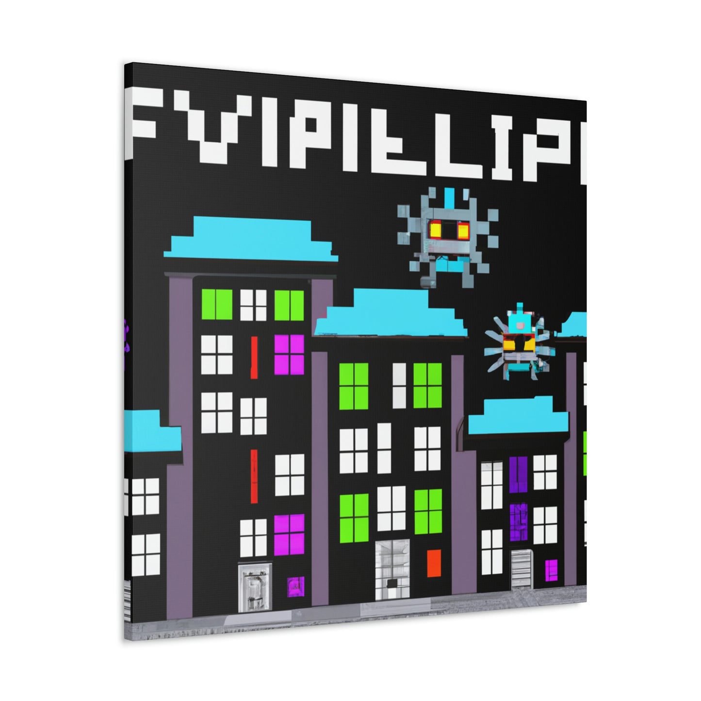 "City Defenders: Creative Space Invaders" - The Alien Canva