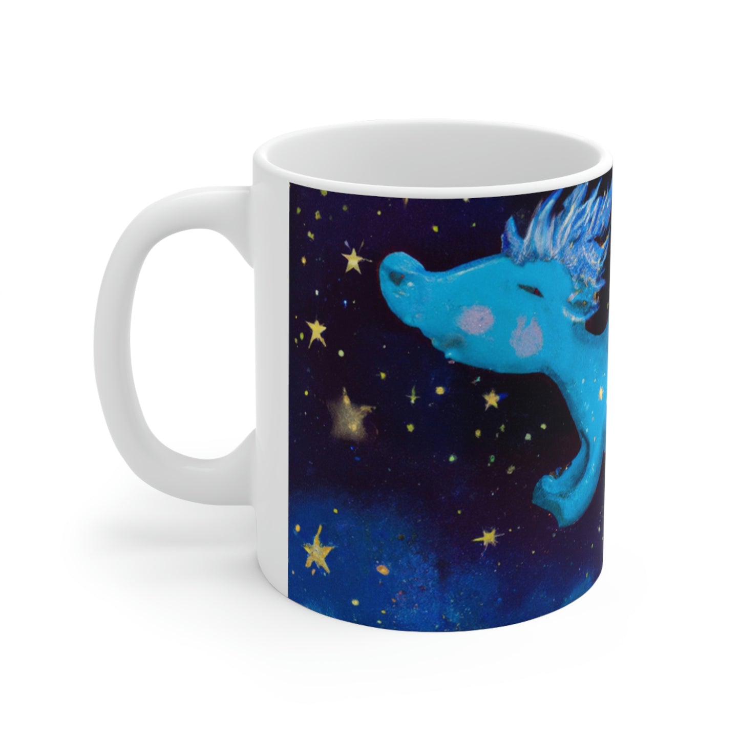 "Drifting Among the Stars: The Story of a Baby Dragon" - The Alien Ceramic Mug 11 oz