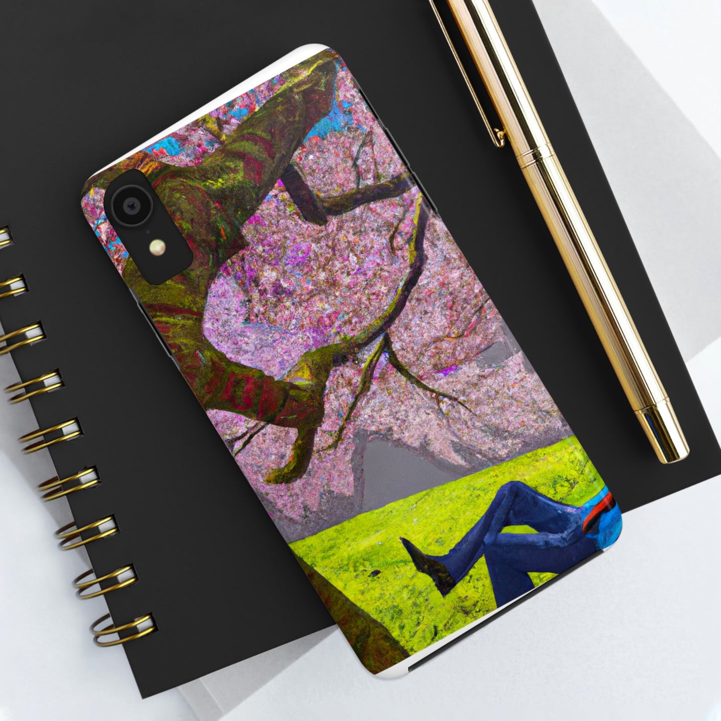 "A Moment of Calm Beneath the Cherry Blossoms" - The Alien Tough Phone Cases