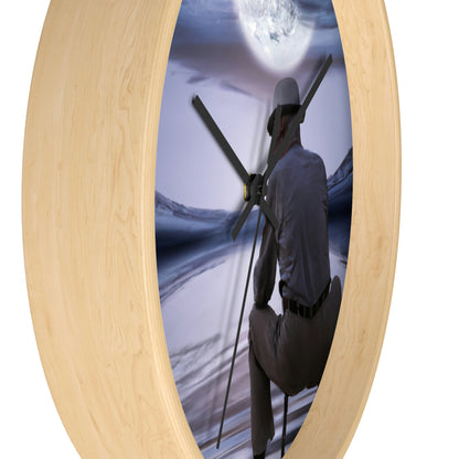 Moonlight Reflections on a Quiet Lake - The Alien Wall Clock