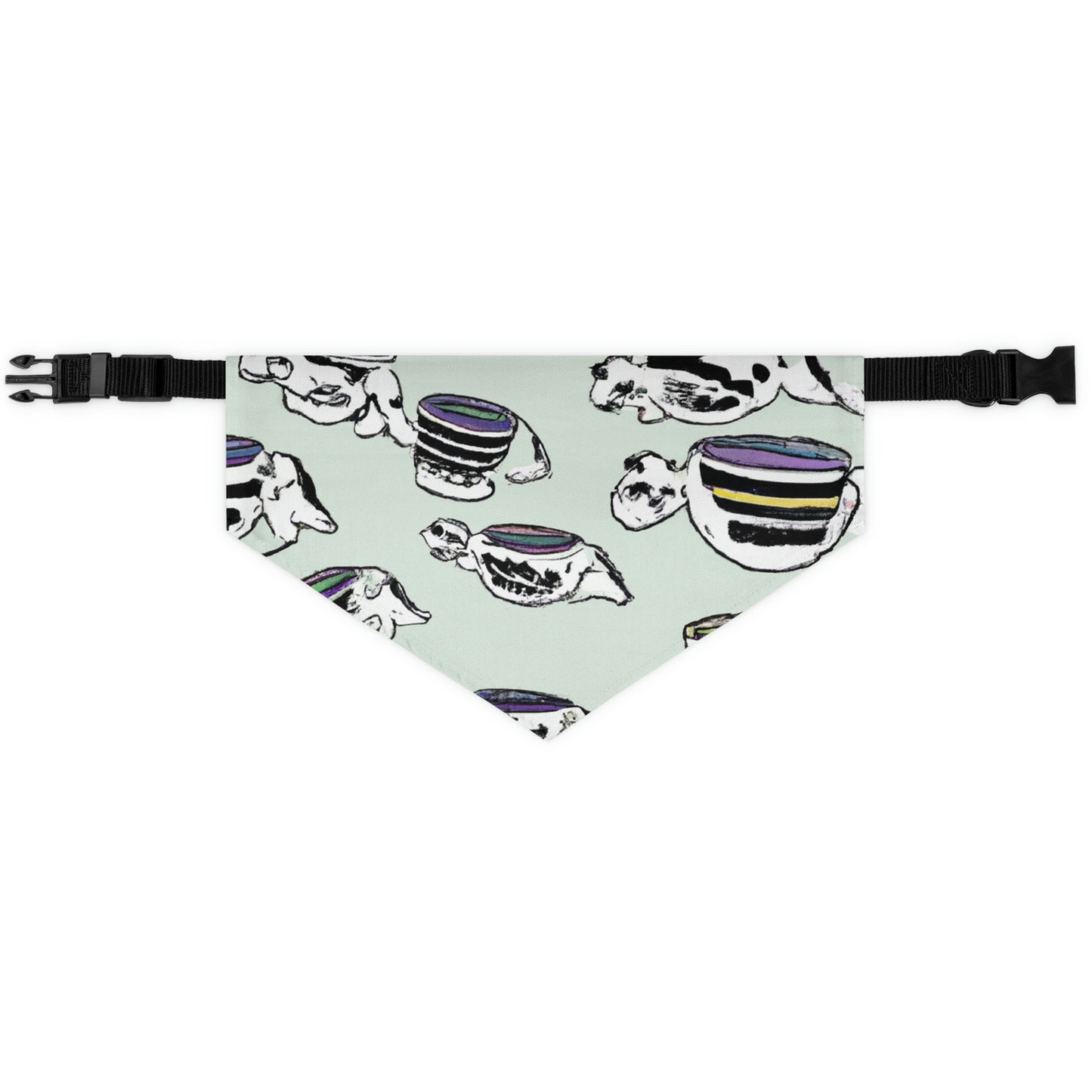 "A Purr-fectly Precious Tea Party Parade" - The Alien Pet Bandana Collar