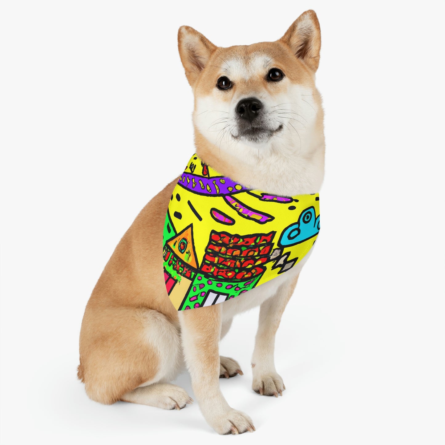 "A Slumbering Village of the Soaring Dragon" - The Alien Pet Bandana Collar