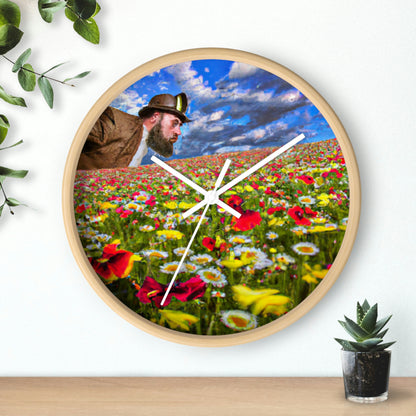 "Un maravilloso recorrido por el esplendor floral" - El reloj de pared alienígena