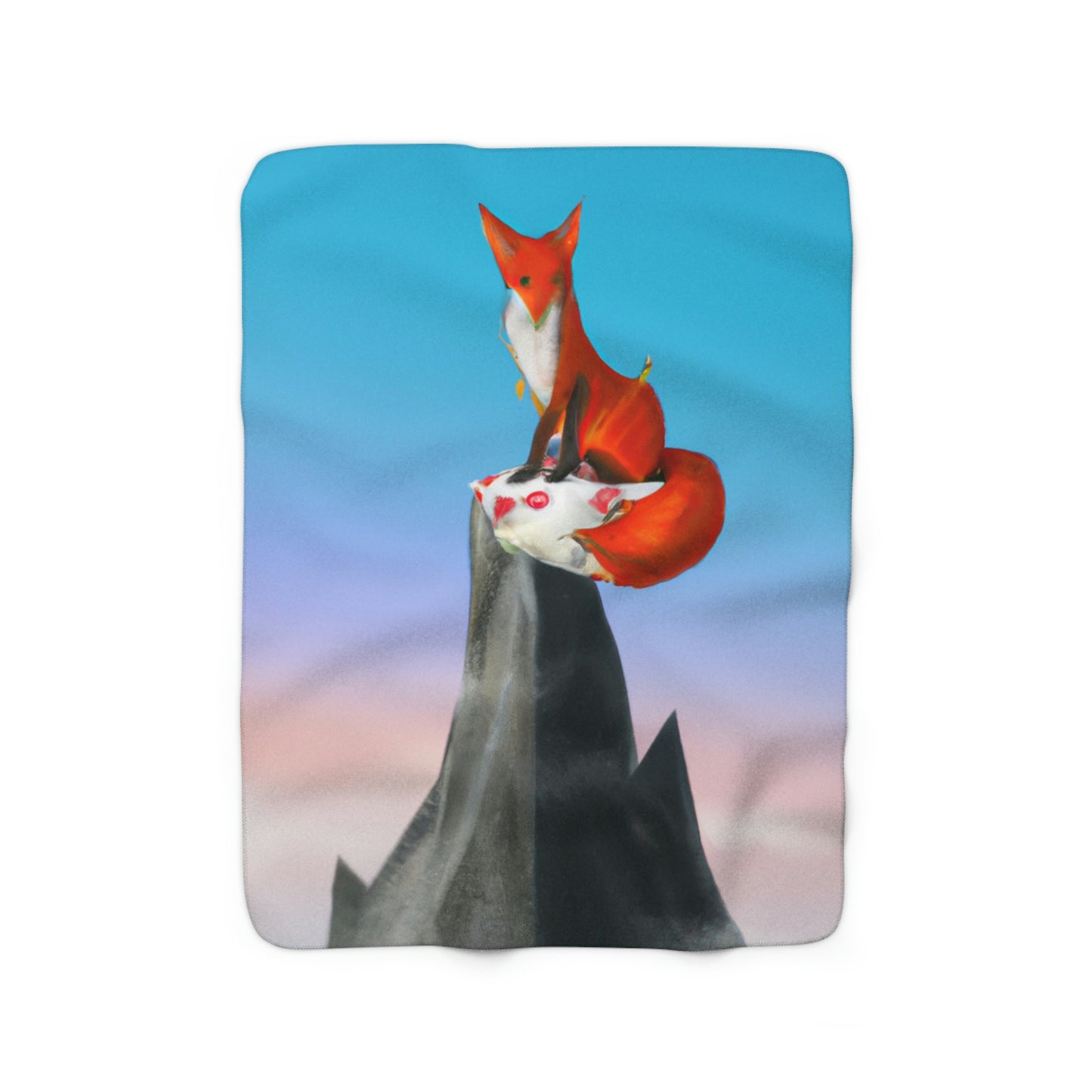 The Fox That Peaketh on the Mountain - The Alien Sherpa Fleece Blanket