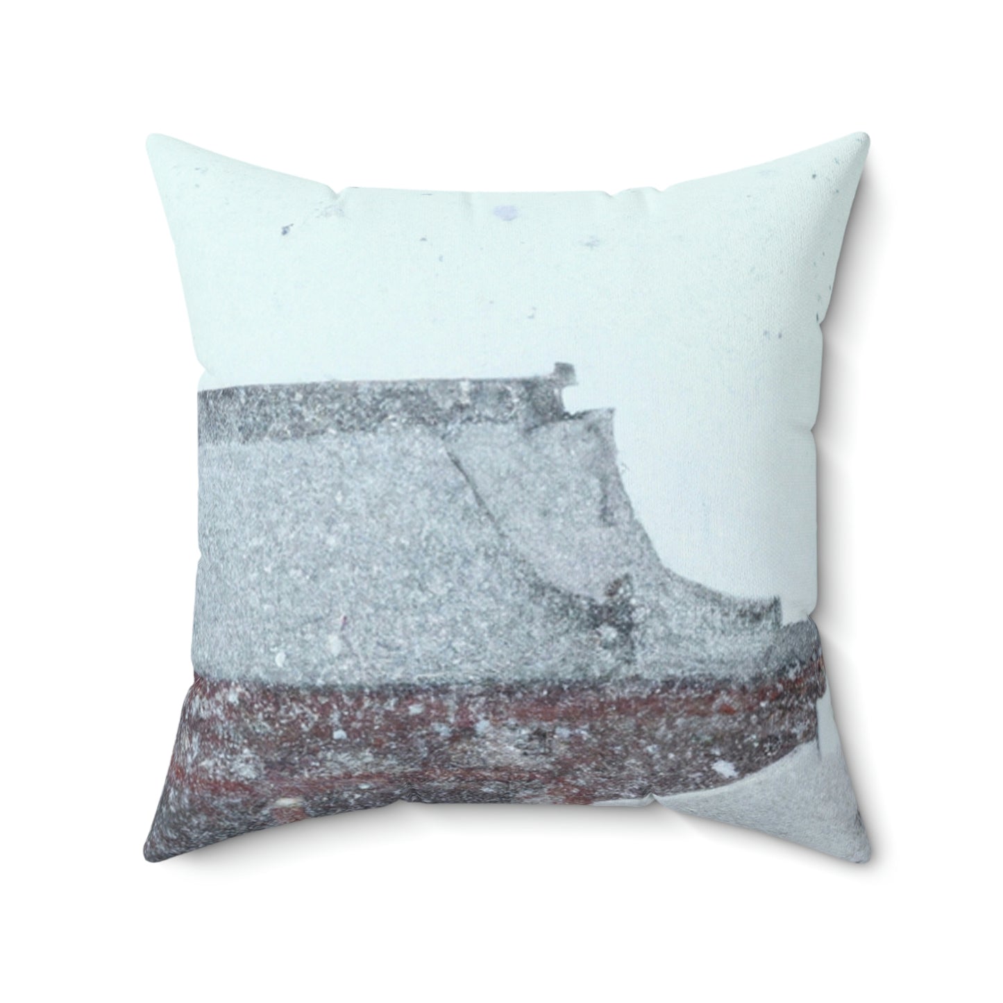 "Lost in the Blizzard: Ein Abenteuer im alten Tempel" - Das Alien Square Pillow