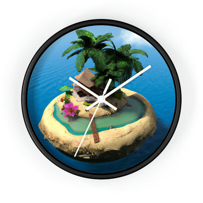 "Island Paradise in the Sky" - The Alien Wall Clock