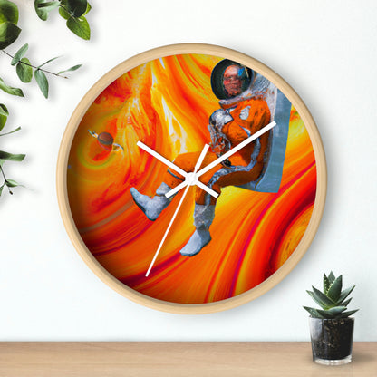 "Journeying in the Burning Orange Galaxy" - The Alien Wall Clock