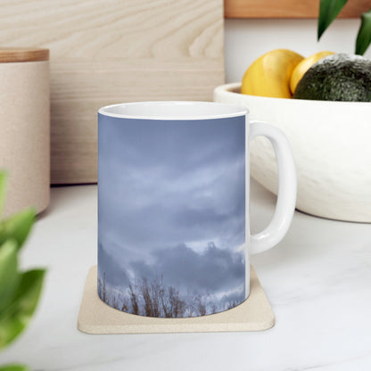 "Lonely Sentinels in the Autumn Sky" - The Alien Ceramic Mug 11 oz