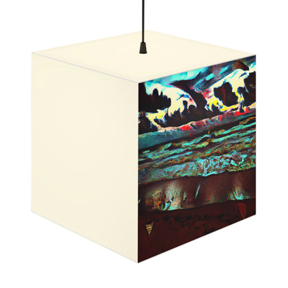 "Dusk at Sea: A Tempestuous Gathering" - Die Alien Light Cube Lampe