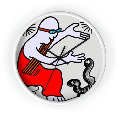 "A Blind Monk's Gentle Embrace of a Lost Dragonling" - The Alien Wall Clock