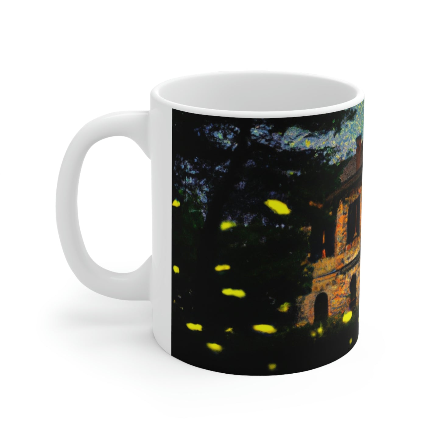 "A Shining Embrace of Fireflies" - The Alien Ceramic Mug 11 oz