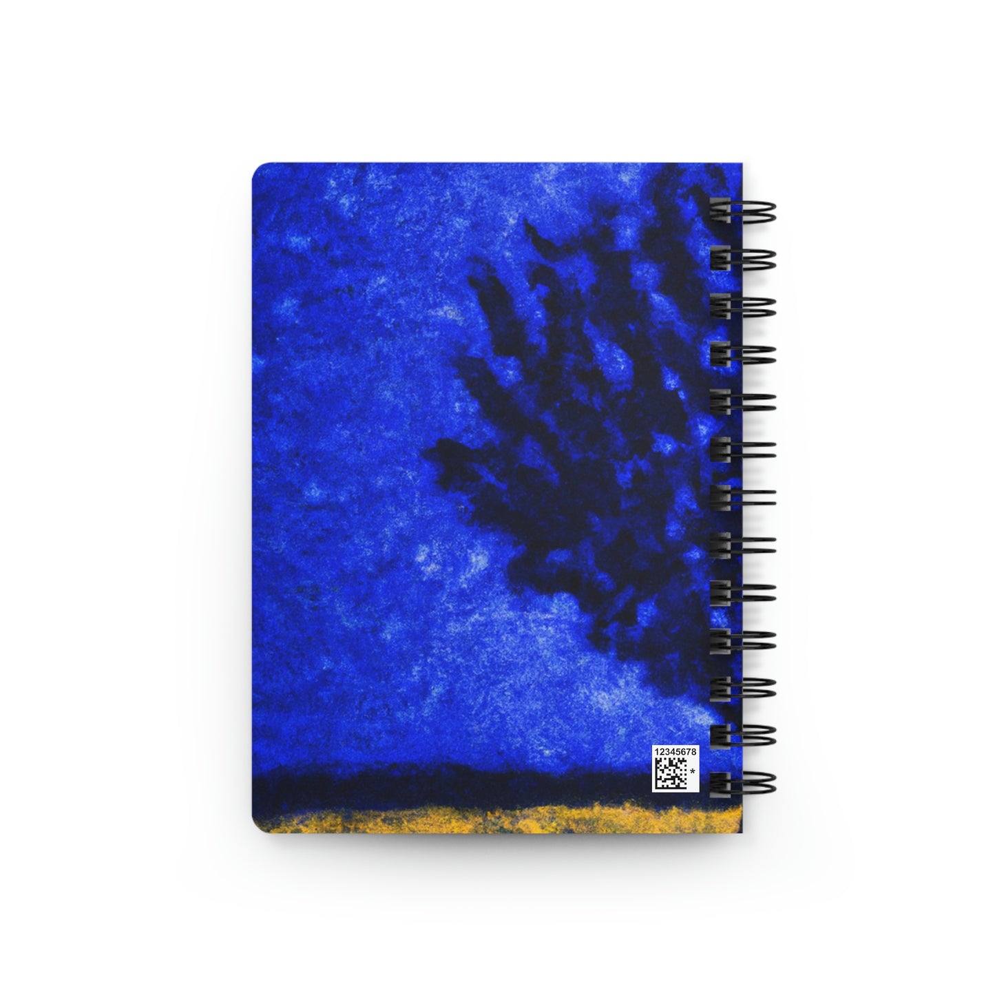 "Un árbol azul solitario en el campo de luz de la luna" - The Alien Cuaderno encuadernado en espiral