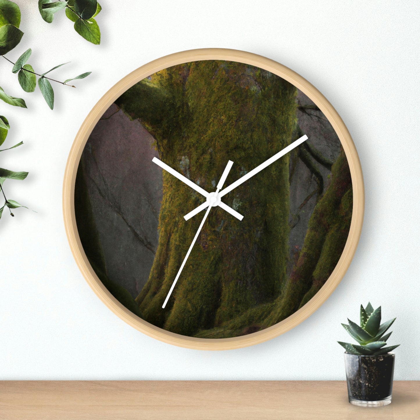 "The Mystical Mossy Oak" - The Alien Wall Clock