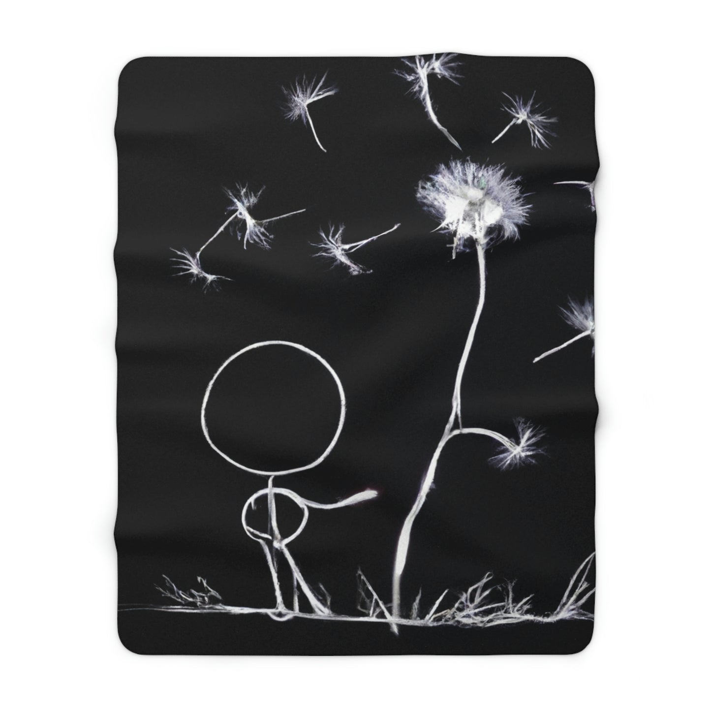 "Un parpadeo de diente de león en la brisa de medianoche" - The Alien Sherpa Fleece Blanket