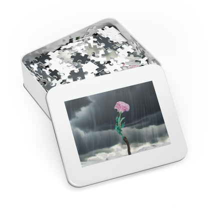 "Aight Against the Storm: The Story of a Lonely Flower" - The Alien Jigsaw Puzzle