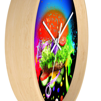 "Burger Rainbow" - The Alien Wall Clock