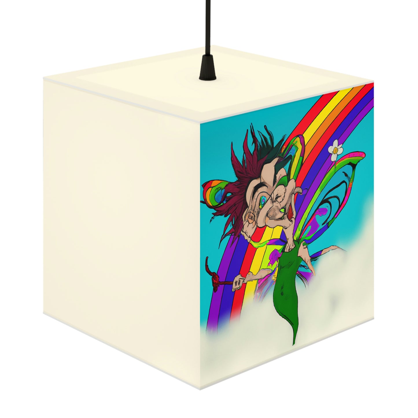 Rainbow Mischief Fairy - Die Alien Light Cube Lampe