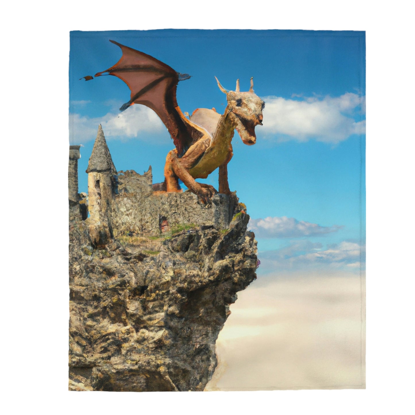 "Dragon Throne of ancients" - The Alien Velveteen Plush Blanket