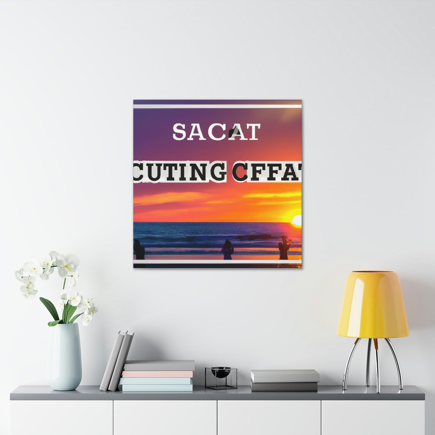 "Saborea el momento: un atardecer de playa perfecto" - Canvas