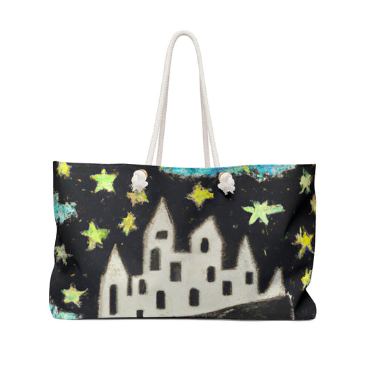 "Cosmic Oasis: A Journey to a Floating City Amid the Sea of Stars" - The Alien Weekender Bag