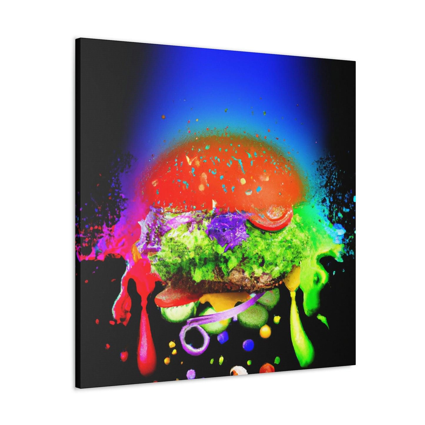 "Burger Rainbow" - Die Alien-Canva