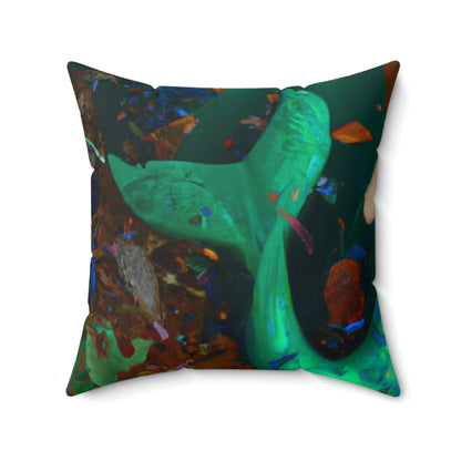 Aquatic Splendor - The Alien Square Pillow