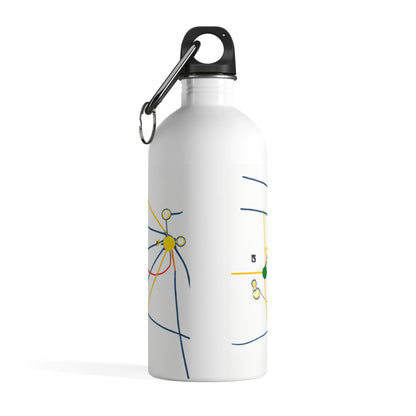 "Exploring the Dynamic Topology: Artful Visualization of a Network Structure." - The Alien Stainless Steel Water Bottle