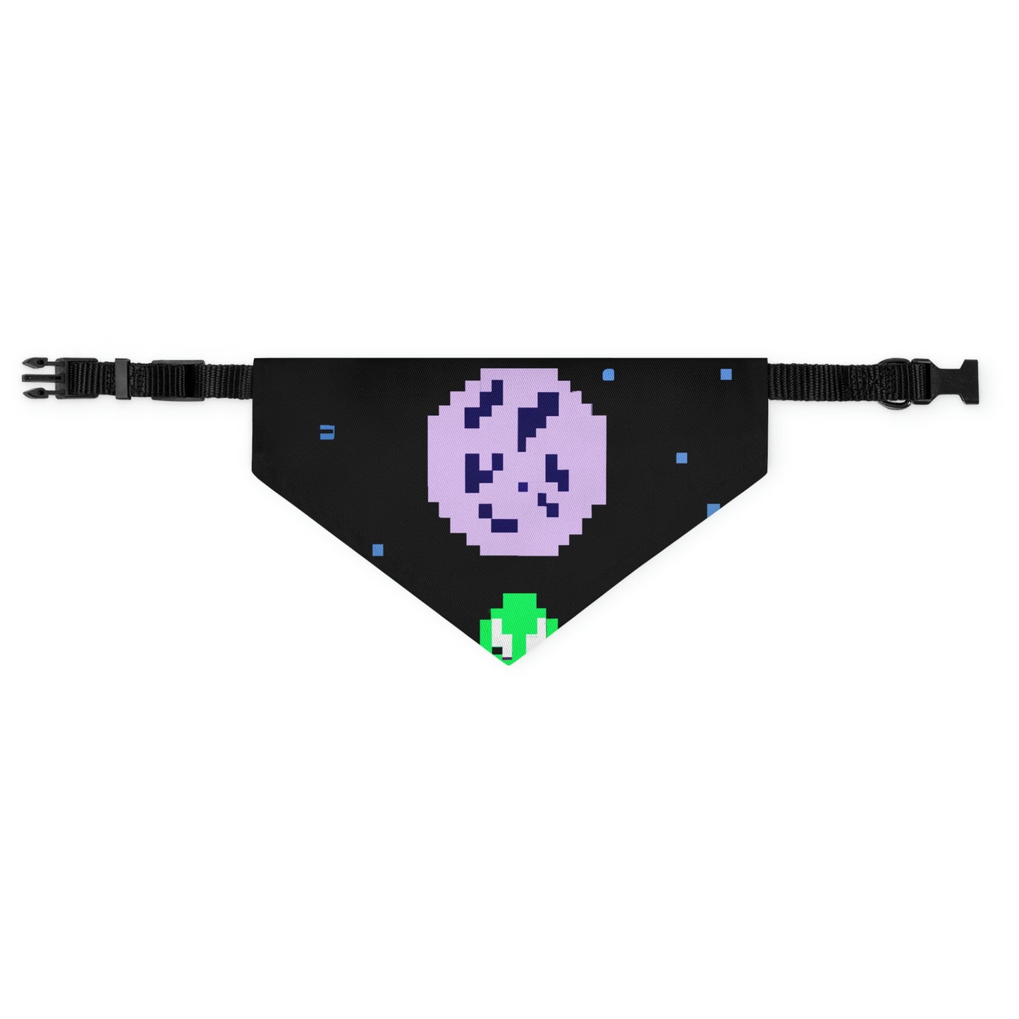 "Lonely Witness of the Night Sky" - The Alien Pet Bandana Collar Pixel Art