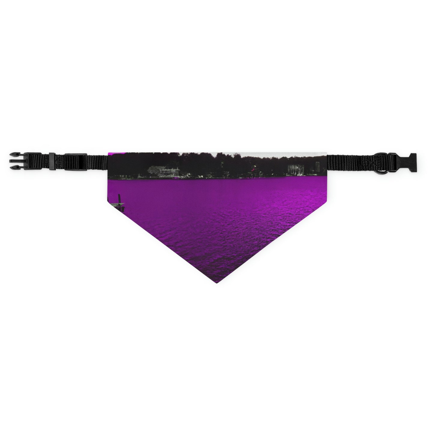 "The Neon Purple Lakefront" - The Alien Pet Bandana Collar