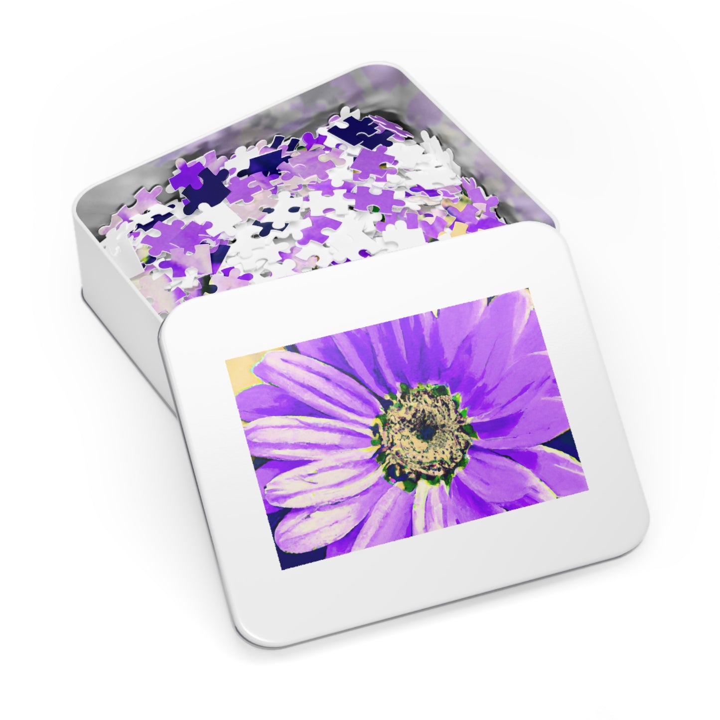 Purple Petals Popping: Create an Eye-Catching Daisy-Rose Fusion - The Alien Jigsaw Puzzle