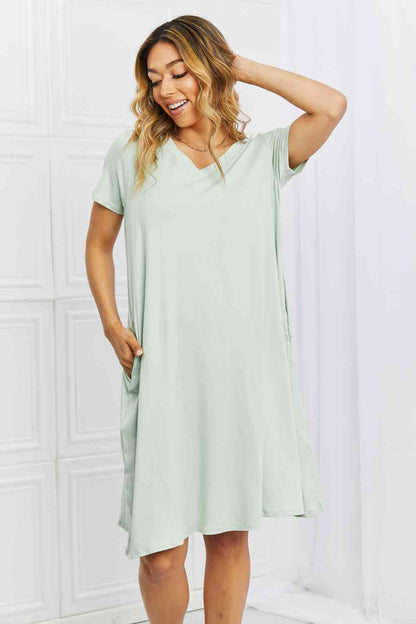 P & Rose Breezy Day Full Size V-Neck Dress