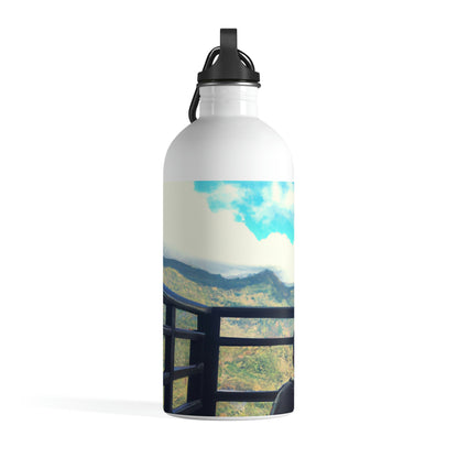 "A Journey of Enlightenment: Finding Inner Peace Through Exploration of the World". - The Alien Stainless Steel Water Bottle