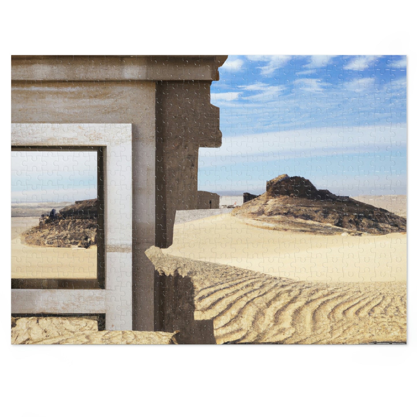 "Lost in the Sands: Discovering the Ancient Temple" - The Alien Jigsaw Puzzle