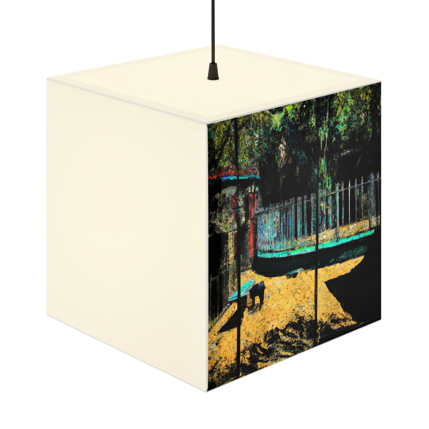 "Lost in the Shadows of Oblivion: A Journey Through the Abandoned Zoo" - The Alien Light Cube Lamp