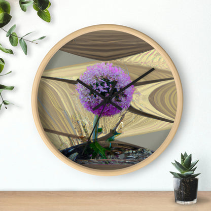 "A Blooming Miracle: Beauty in Chaos" - The Alien Wall Clock