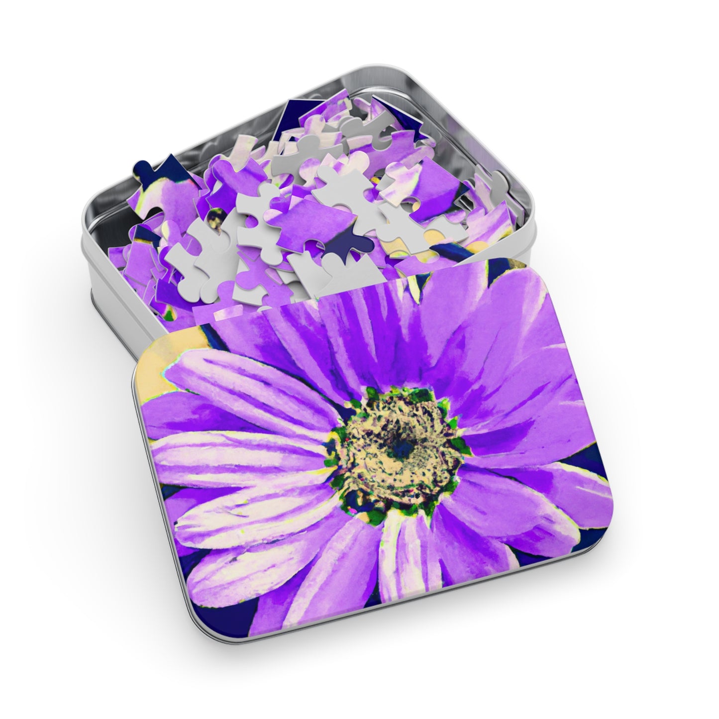 Purple Petals Popping: Create an Eye-Catching Daisy-Rose Fusion - The Alien Jigsaw Puzzle