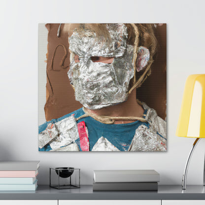 "Metallic Reflections: Unexpected Materials in Self-Portraiture" - Canvas