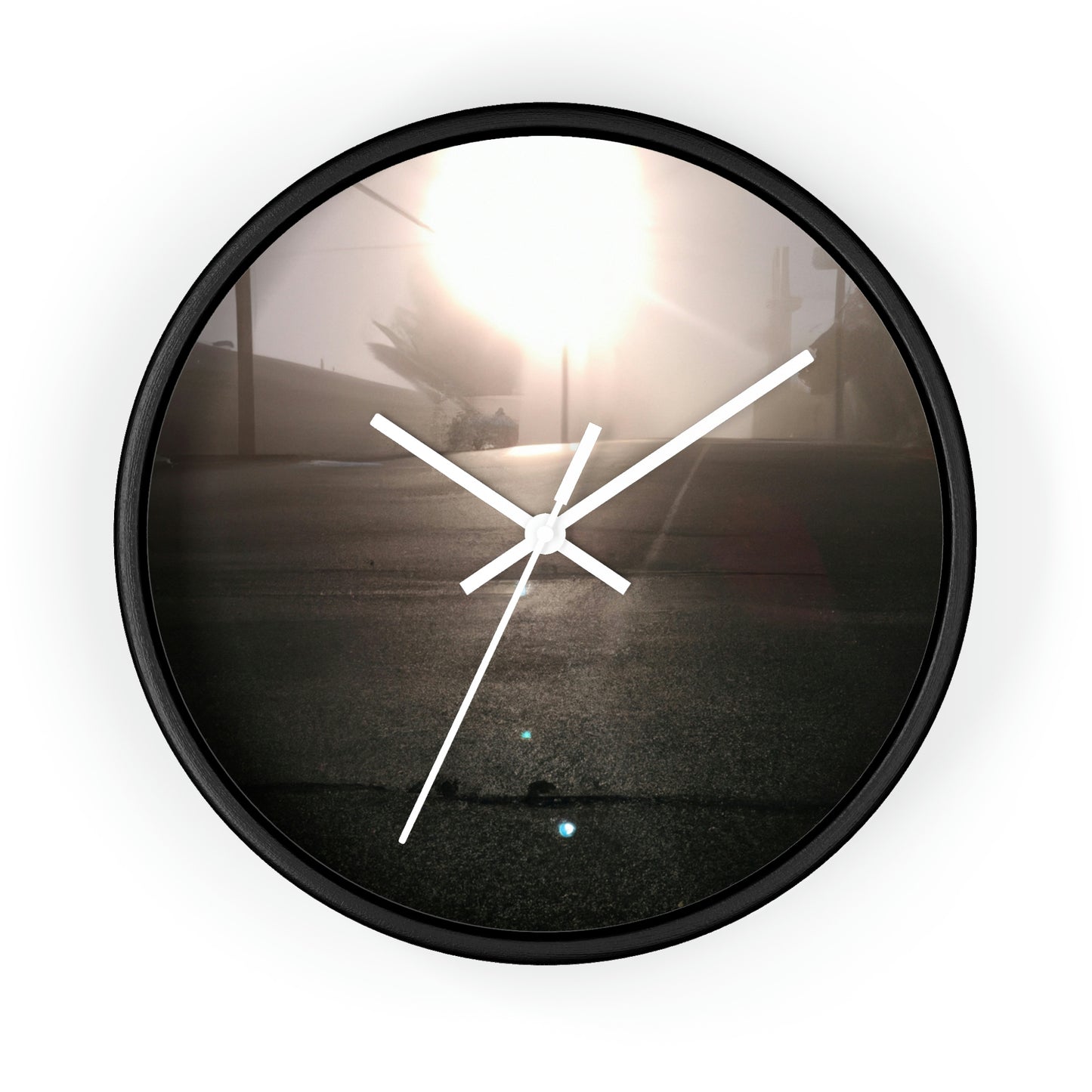 "A Gleaming Dawn in a Misty City". - The Alien Wall Clock