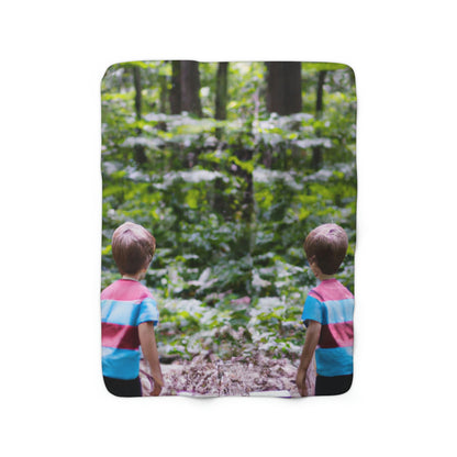 "The Mysterious Mirrored Forest" - The Alien Sherpa Fleece Blanket