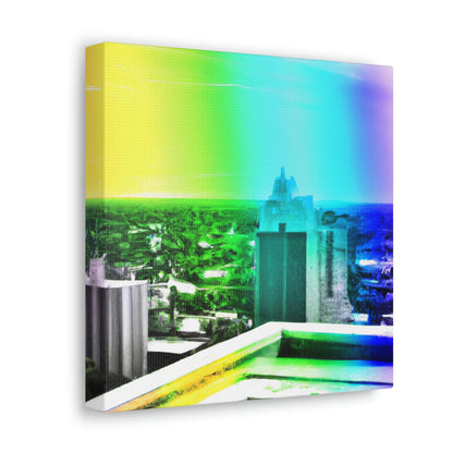 "Urban Splendor: The City Skyline from Above" - Canvas