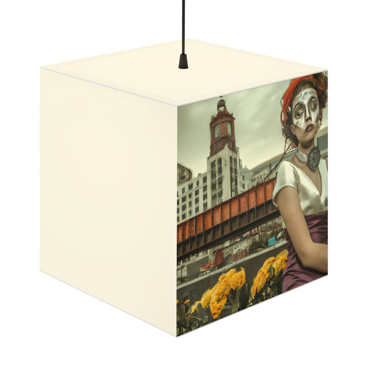 "ChronoTown: Where Time Stands Still" - Die Alien Light Cube Lampe