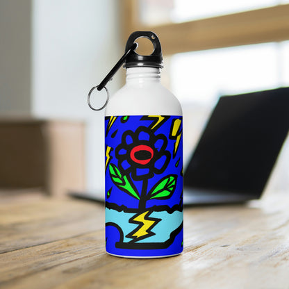 "A Bold Bloom Amidst the Storm" - The Alien Stainless Steel Water Bottle