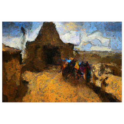 "Dusty Pilgrims at the Forgotten Shrine" - The Alien Jigsaw Puzzle