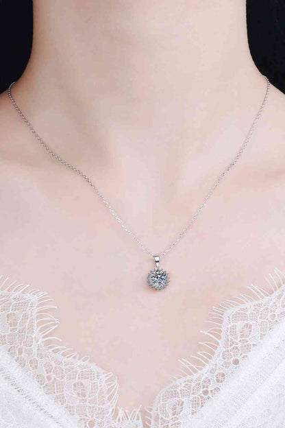 925 Sterling Silver Moissanite Pendant Necklace