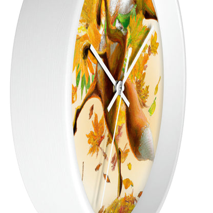 "Autumnal Adventure: A Fox's Mischief" - The Alien Wall Clock