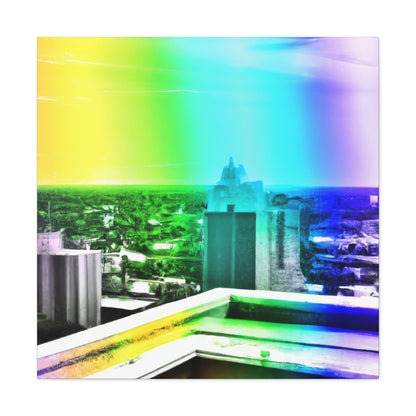 "Urban Splendor: The City Skyline from Above" - Canvas